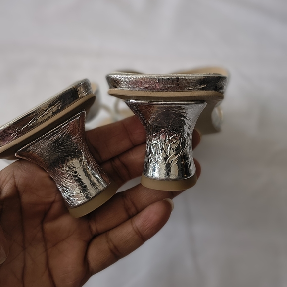 Dolce vita Brevel Heels Silver Distressed Leather size 6 - Picture 4 of 5